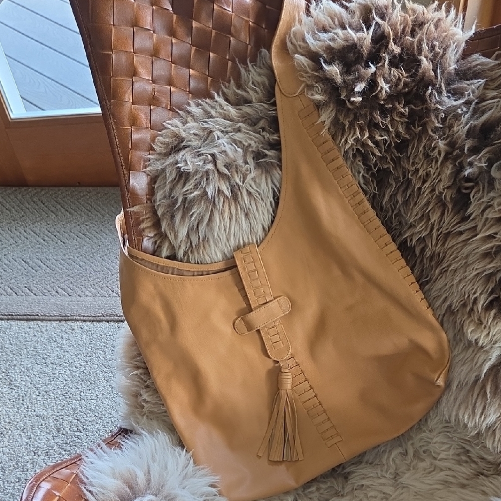 Tan Leather Shoulder Bag